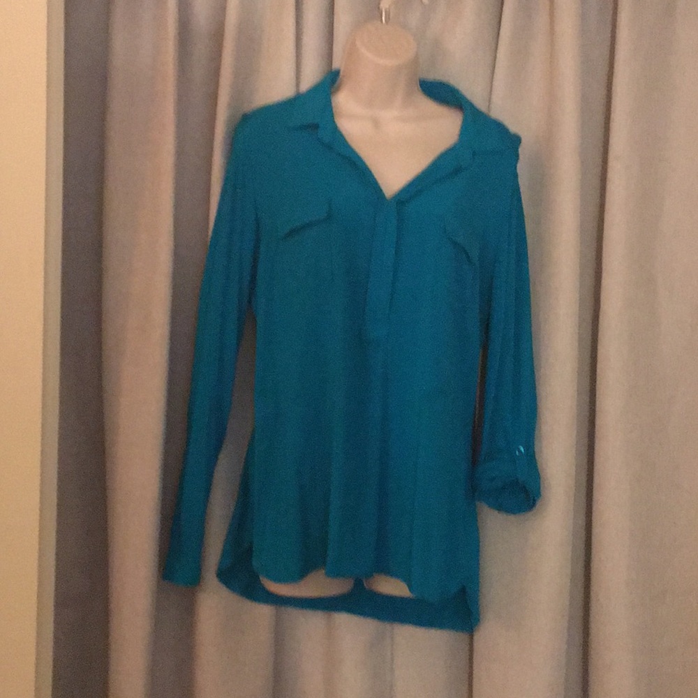 Turquoise blouse/ shirt